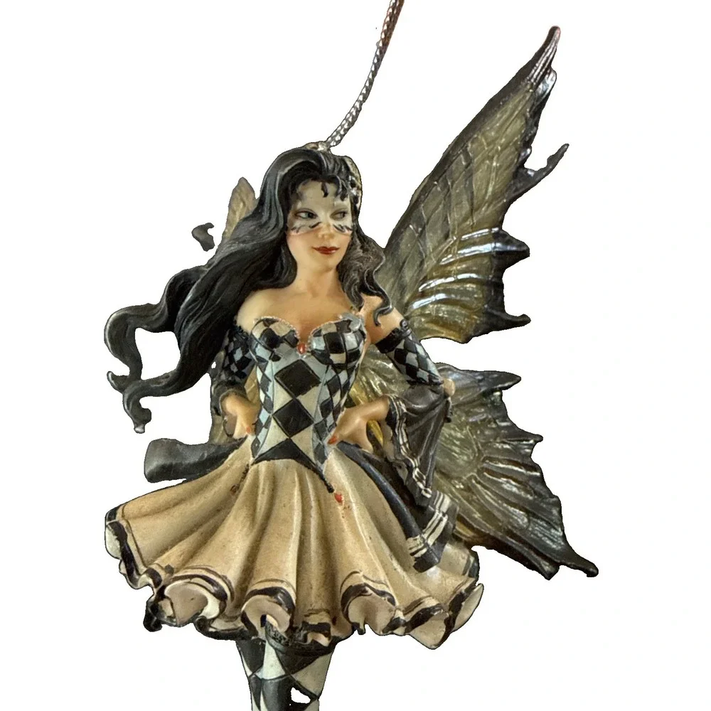 Dragonsite Symphony In Black & White Fairy Ornament by Nene Thomas NT109